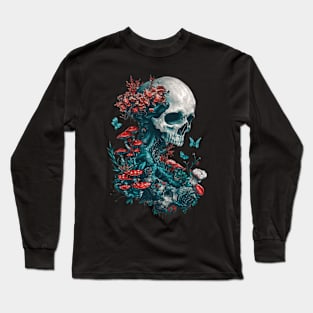 Skull and mushrooms. Long Sleeve T-Shirt